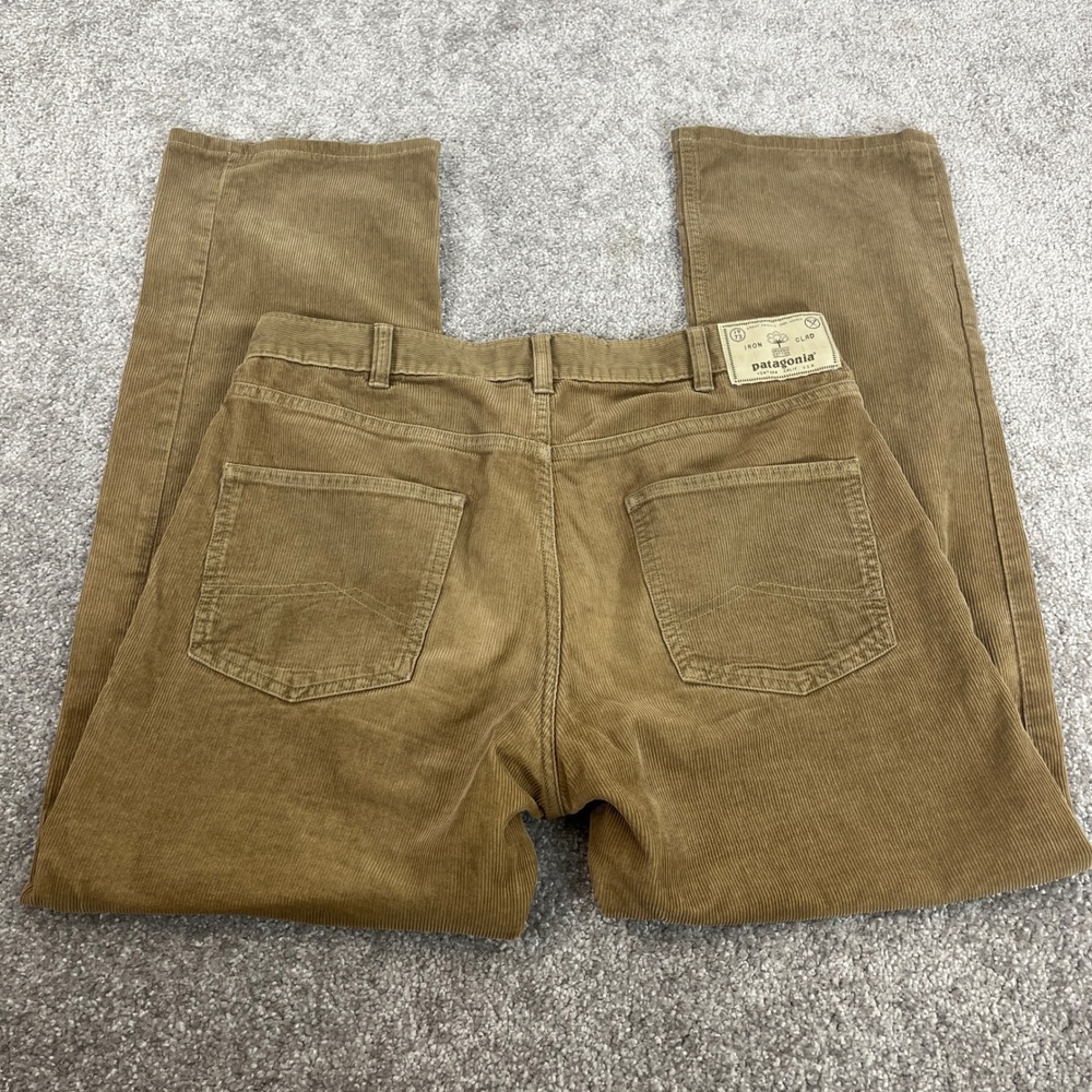 Patagonia Corduroy Pants Mens 33x29 Organic Cotton Tan Iron Clad (Sz Tag 31x32)
